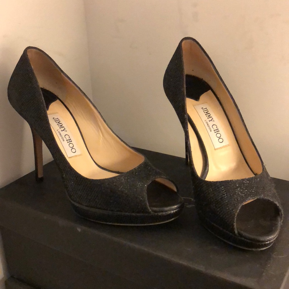 Jimmy Choo Peeptoe heels 37 7